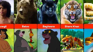 Comparison The Jungle Book Characters In Real Life