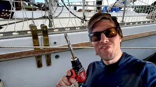 How Many Holes Does it Take to Fix a Leak? Chainplate Install | Sailing Wisdom [S6 Ep8]