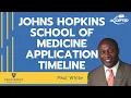 Johns Hopkins School of Medicine Application Timeline