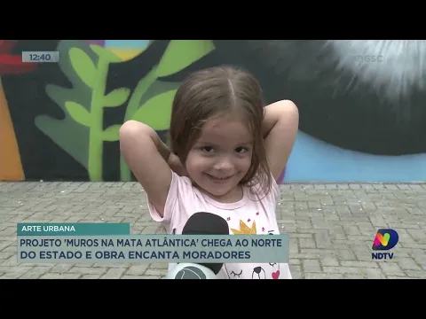 Arte urbana: projeto 'Muros na Mata Atlântica' chega ao Norte de SC e obra encanta moradores