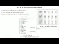 1 2 - Why do we need Programming Languages