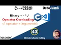 Operator Overloading Binary - Tutorial for beginners Urdu