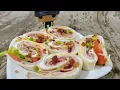 Super simple Ham and Turkey Club Pinwheels