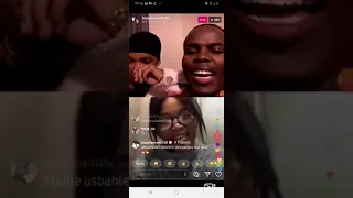 blaqdiamond going live on instagram with sbahle