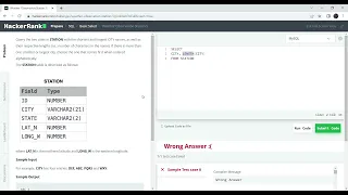 HackerRank SQL Weather Observation Station 5 SQL Learning