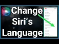 How To Change Siri s Language On iPhone