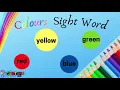 Colors Sight words Color Game Preschool Activity Early Childhood Education KidStop