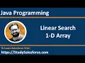 18 Java Program Linear Search on 1-D Array by Sanjay Gupta