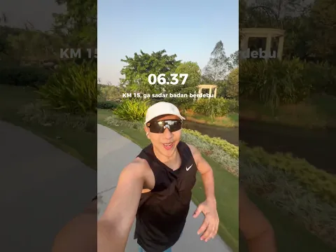 Lari 27KM persiapan Berlin Marathon, ga nyadar ada Abu Vulkanik. #shorts