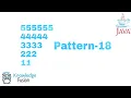 Pattern-18 using JAVA Programming ICSE