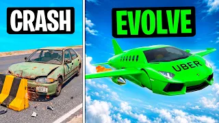 Every Time I Crash, My Uber Car EVOLVES in GTA!