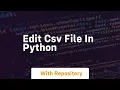 edit csv file in python