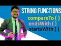 compareTo endsWith startsWith concat String Day - 4 ICSE