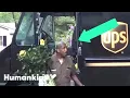 Neighbors crowd the street to thank UPS driver Humankind