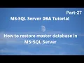 How to restore master database in MS-SQL Server