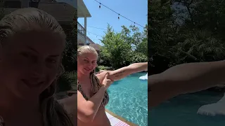 madisonskyyx07 stretching by the pool