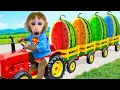 Download Lagu Affe Bon Bon kauft Bunte Wassermelone und spielt mit dem Entlein auf der Toilette | BONBON GERMAN