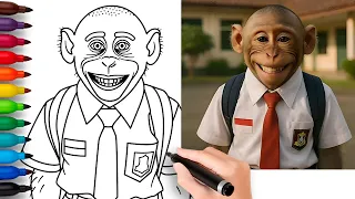 como dibujar a dul dul dul dul dul gundul kuntul italian brainrot animals f cil y r pido dibujo