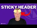 How to Create a Sticky Header in WordPress No Plugins
