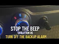 How to disable backup beep on Evolution Cart D5 - Pedestrian Sound Generator no more