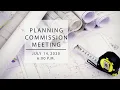 Planning Commission Meeting July 14 2020