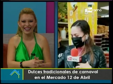 Dulces tradicionales de carnaval en el mercado 12 de Abril
