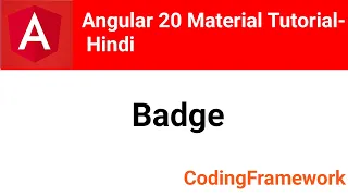 Angular 20 Material Tutorial Day 8 Badge Explained Hindi