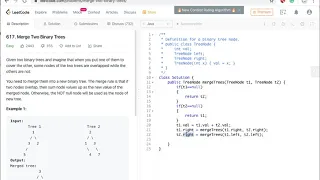 Leetcode - 617 Merge Two Binary Trees