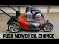 Oil change on Yard Machines push mower