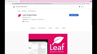 Leaf Simple Notes Chrome Extension