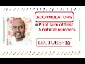 Accumulators BlueJ Lecture 18 Computer Applications