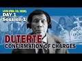 Lagu DUTERTE: CONFIRMATION OF CHARGES Day 1 Session 1 February 23, 2026