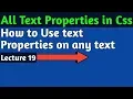 text properties in css with example text decoration indent transform style css by mind touch tech