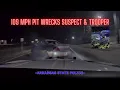 109 MPH PIT Maneuver ends pursuit - Suspect and Arkansas State Police Trooper crash
