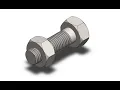 Solidworks Tutorial How to design Nut and Bolt in Solidworks Thread Feature and Animation