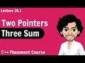 Two Pointers Three Sum Problem C Placement Course Lecture 26 1