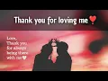 Lagu A Thank You Note To My Love❣️ @theinkedfeelings8131 | Love quotes | Thank you video for lover