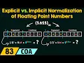 Explicit vs Implicit Normalization of Floating Point Numbers