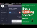 Basic Banking System with Source Code Web development PHP SQL Sparks Foundation Task 1
