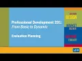 PD201 - Evaluation Planning