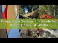 Review AsterOutdoor Sun Shade Sail Rectangle 6 x 10 UV Block Canopy for Patio Backyard Lawn Garden