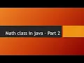 Math class in java Part II Java For ICSE Students