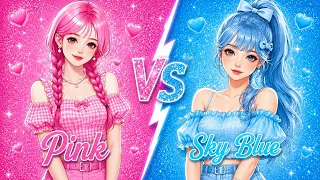 PINK VS SKY BLUE Which Side Wins baddies pk7