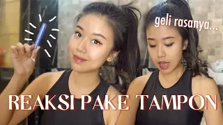 first time trying menstrual cup live reaction