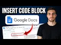 How to Insert Code Block in Google Docs Full Tutorial