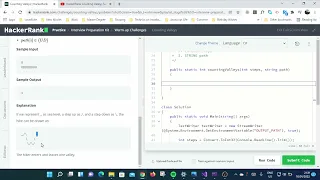 How to Simply Solve Hackerrank Counting Valley Challenge in C