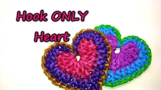 Hook ONLY Heart Tutorial by feelinspiffy Rainbow Loom