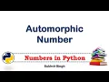 Automorphic Number in Python