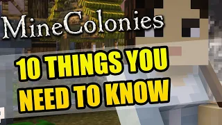 Minecolonies 10 THINGS I WISH I KNEW EARLIER