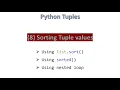 8 Sorting tuple values Python Hindi